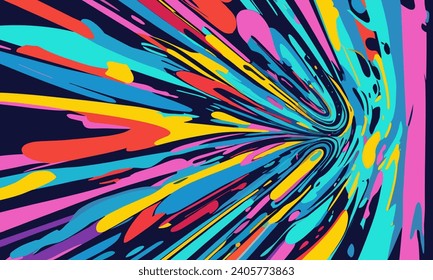 ilustración vector gráfico de fondo abstracto de ondas espaciales coloridas.