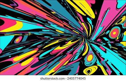 illustration graphic vector of Abstract color background sucked in by a hole