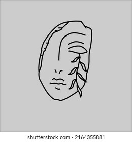 illustration graphic vector abstract face painting