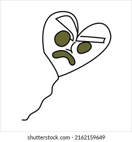 illustration graphic vector angry love balloon