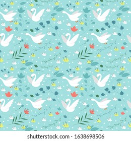 illustration graphic vector with animal goose place to background, wallpaper,seamless pattern, patter,etc.