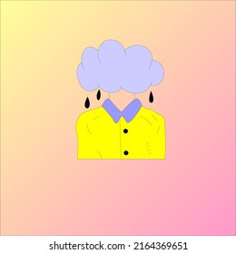 illustration graphic vector  animated man with no head
