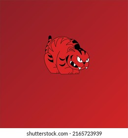 Tigre de animación vectorial gráfico de ilustración