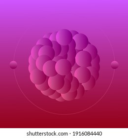illustration graphic vector atom or molecule. science backdrop