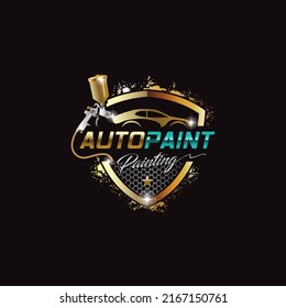 Bildgrafische Vektorgrafik der Design-Vorlage für das Auto Painting-Logo