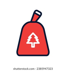 ilustración vector gráfico es una bolsa que usa Santa Claus. perfecto para icono web, banner, volante o cualquier diseño.