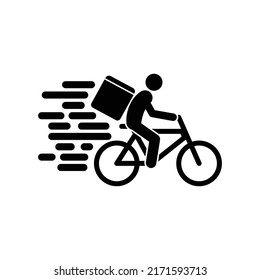 illustration graphic vector is bicycle sign for delivery. Perfect for restaurant, coffee shop, apparel, cafe, hardware store, social media announcement, banner or flyer.