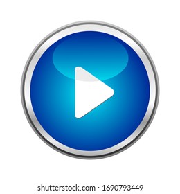Illustration graphic vector of blue play button