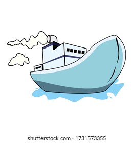Ilustración del vector gráfico del barco.