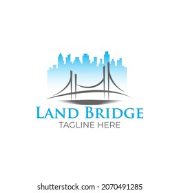 Illustration graphic vector of the bridge concept logo design template  