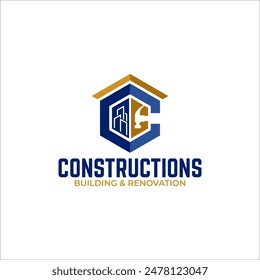 Ilustración Vector gráfico de la construcción de edificios y renovación de diseño de logotipos