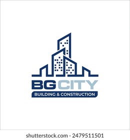 Ilustración Vector gráfico de la construcción de edificios y renovación de diseño de logotipos