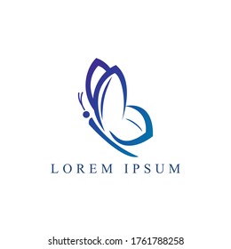 illustration graphic vector is butterfly and form of leaf in two color. Perfect for banner, brand mascot, logo or web icon.