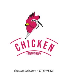 Illustration graphic vector is chicken logo. Perfect for your brand business