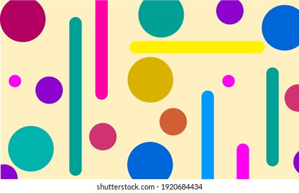 ilustración de círculo vectorial y línea de color completo simple. Adecuado para patrones