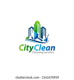 Ilustración gráfico vector de servicios de limpieza plantilla de diseño de logotipo