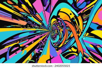 illustration graphic vector of Colorful space abstract background