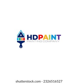 Illustration of graphic vector colors of professional paint company logo design template