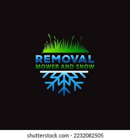 Illustration graphic vector of commercial lawncare and snow removal services company logo design template