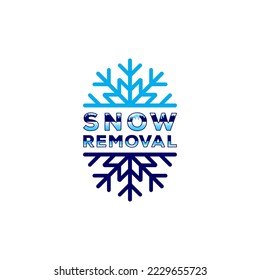 Illustration graphic vector of commercial snow removal services company in the winter logo design template