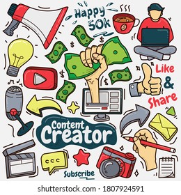 Illustration graphic vector of content creator