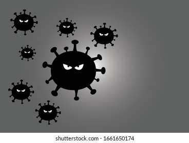 Illustration Graphic Vector Of Corona Virus, Corona Virus Infection. 2019-nvoc Virus.corona Virus Microbe.