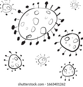 Illustration der grafischen Vektorillustration des Corona-Virus in wuan