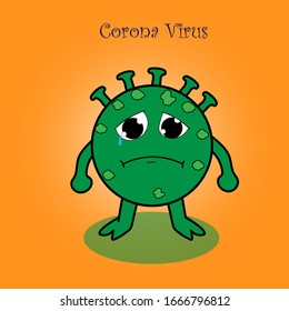 ilustración vector gráfico del virus de la corona