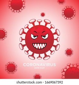 illustration graphic vector of corona virus in wuhan,corona virus infection. 2019-nvoc virus.corona virus microbe.
