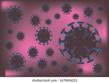 ilustración vector gráfico del virus de la corona