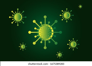 illustration graphic vector of corona virus in wuhan corona virus infection. 2019-nvoc virus