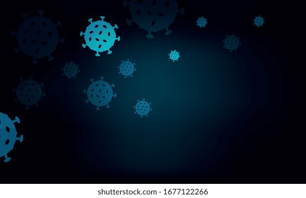 ilustración vector gráfico del virus de la corona en wuhan, infección por el virus de la corona. Virus de la corona del virus 2019 microbe.