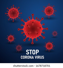 illustration graphic vector of corona virus ,corona virus infection.2019-nvoc virus.corona virus microbe.