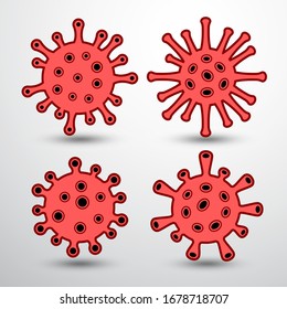 Grafik-Vektorgrafik des Corona-Virus, Corona-Virus-Infektion.2019-nvoc-Virus.corona-Virus-Mikrobe.