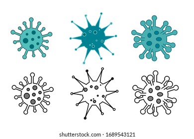 illustration graphic vector of corona virus in wuhan. Corona virus microbe. Corona Virus in Wuhan, China, Global Spread, and Concept of Icon