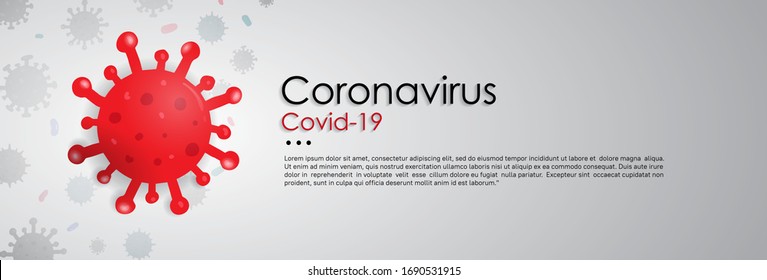 Illustration graphic vector of corona virus in wuhan, dangerous virus infection. Background with  corona virus microbe element. Coronavirus covid-19. Vector illustration