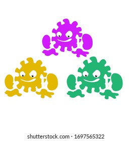 Veranschaulichung der grafischen Vektorillustration des Corona-Virus in einer Infektion mit dem wuhan-Corona-Virus. 2019-nvoc virus.corona virus microbe.