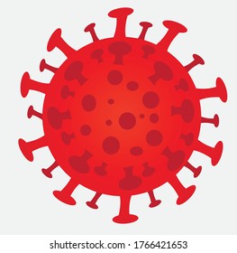 Grafik-Vektorgrafik des Corona-Virus in wuhan, Corona-Virus-Infektion. 2019-nvoc virus.corona virus microbe.