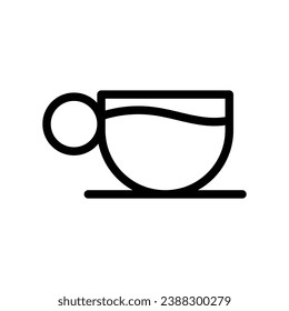 illustration graphic vector is cup of americano. Perfect for icon, banner, flyer or social media design.