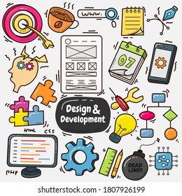 Illustration graphic vector of design and development