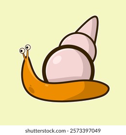 illustration graphic vector of design draw cute snail Suitable for children