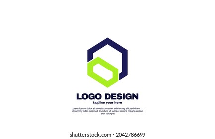 Illustration of graphic Vector design elements for your business corporate company logo, abstract colorful. Modern logotipe, business company corporate design template.