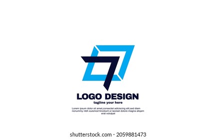 Illustration of graphic Vector design elements for your business corporate company logo, abstract colorful. Modern logotipe, business company corporate design template.