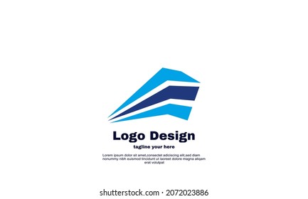 Illustration of graphic Vector design elements for your business corporate company logo, abstract colorful. Modern logotipe, business company corporate design template.