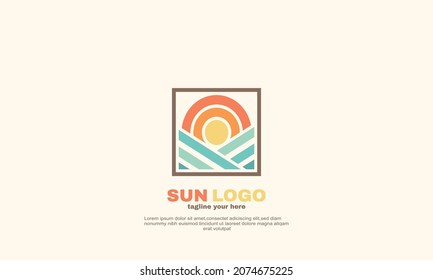 Illustration of graphic Vector design elements for your business corporate company logo, abstract colorful. Modern logotipe, business company corporate design template.