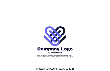 Illustration of graphic  Vector design elements for your business corporate company logo, abstract colorful. Modern logotipe, business company corporate design template.