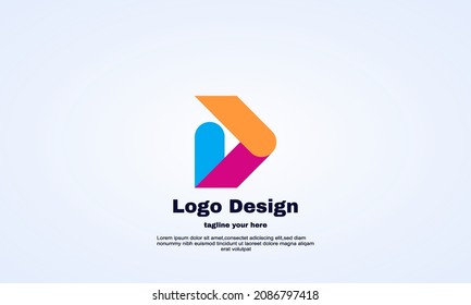 Illustration of graphic Vector design elements for your business corporate company logo, abstract colorful. Modern logotipe, business company corporate design template.