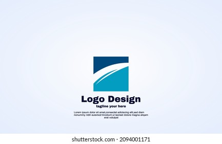 Illustration of graphic Vector design elements for your business corporate company logo, abstract colorful. Modern logotipe, business company corporate design template.