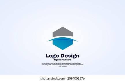 Illustration of graphic  Vector design elements for your business corporate company logo, abstract colorful. Modern logotipe, business company corporate design template.
