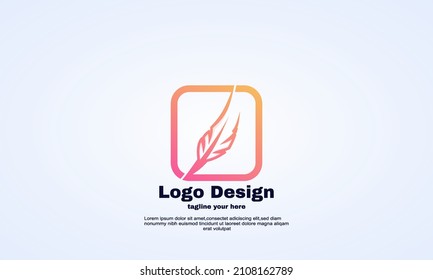 Illustration of graphic Vector design elements for your business corporate company logo, abstract colorful. Modern logotipe, business company corporate design template.